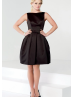 Short Backless Satin Mother Dress